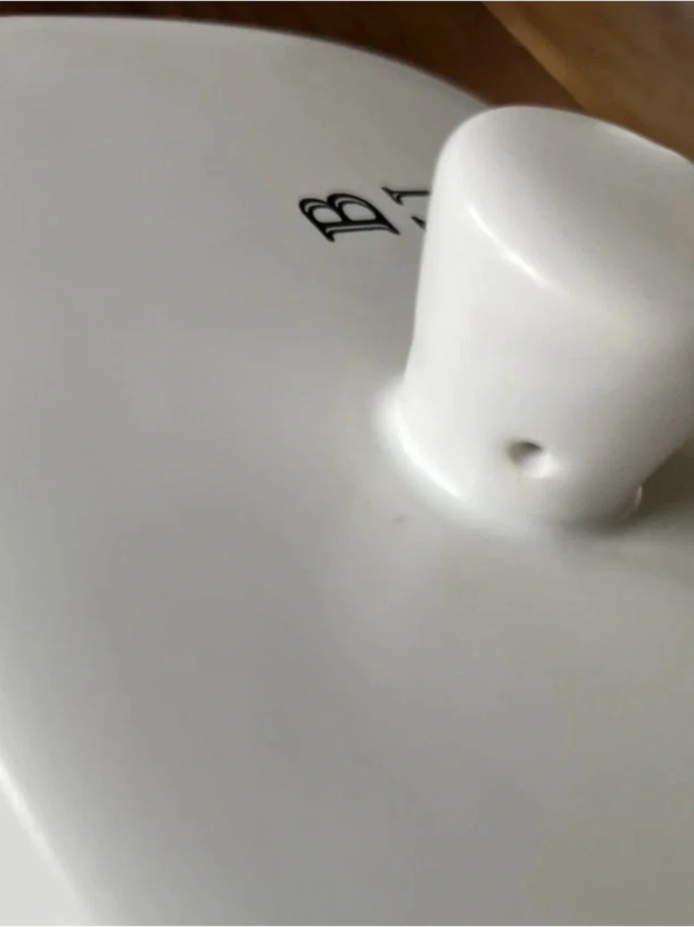 The Old Pottery Company Covered Butter Dish with Lid White farmhouse style